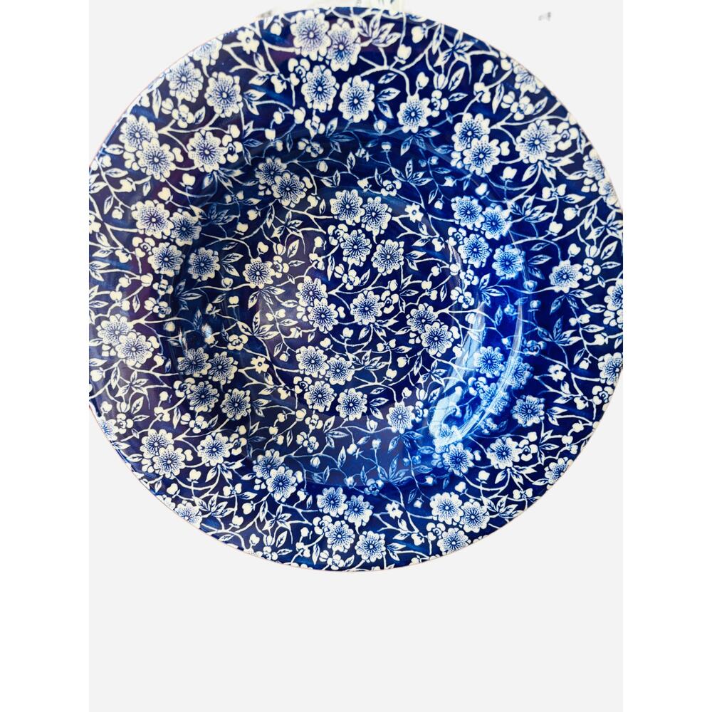 Churchill Victorian Calico Blue Round Vintage Prints Made in England 10"